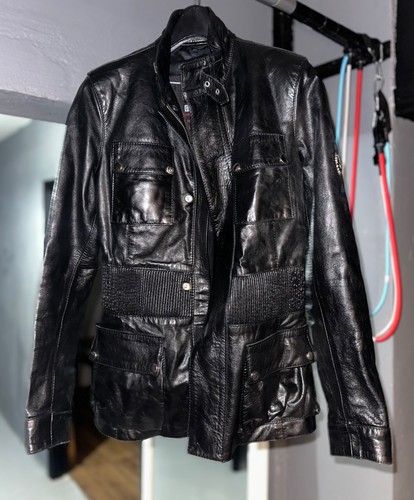 Belstaff leather biker jacket - leather,