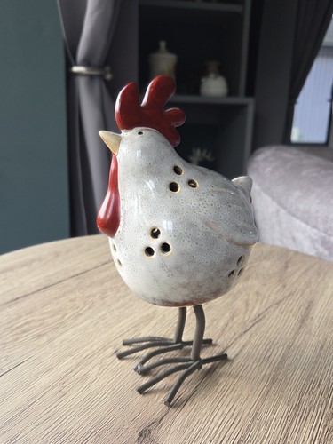 Ceramic rooster tealight - ceramic,