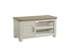 Treviso Painted - Solid Wood Standard TV Cabinet EBP & Smoked Oak