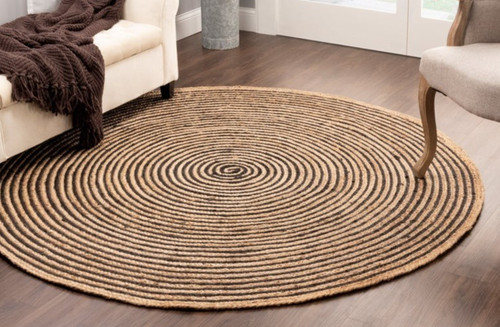 Flat weave rug natural jute - flat,