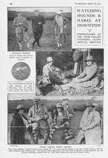 DOWNTON Avon Valley Coursing Meeting, Hampshire - Antique Print 1922