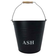 Metal Ash Bucket Fireplace Cast Iron BBQ Wood Fireside Scuttle Coal 12L