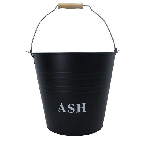 Metal ash bucket - metal, fireplace
