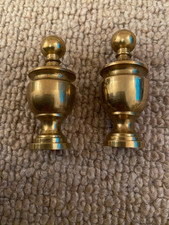 old  Reclaimed brass clocks or furniture finials x2  lot a