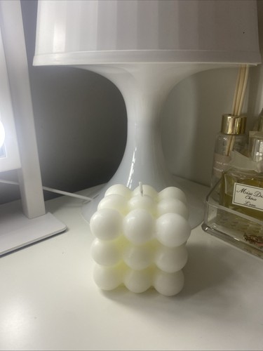 White cream bubble cube - cream,