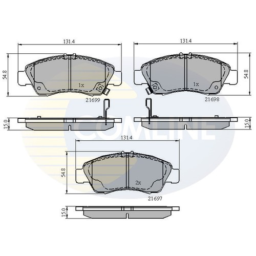 Brake pads set for - set,