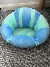 Baby support seat/Ultra Soft Plush Support floor seat cushion baby cloud Blue