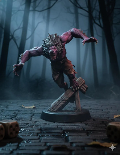 Arnou werewolf figurine - arnou,