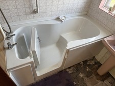 Disability Mobility Walk in Bath Opening Bath Door fixed Seat Mobility Aid