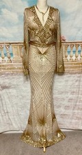 Cream Gold Sequin Evening
