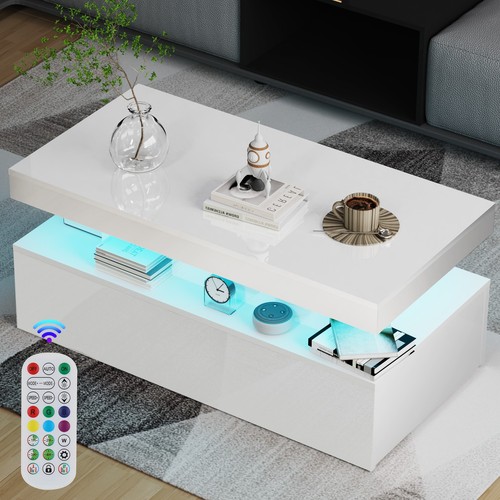 High gloss led coffee table - gloss,