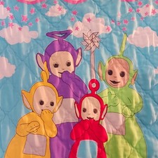 Teletubbies Quilt Comforter Blanket Toddler Bed Cover Dan River 2000 Y2K