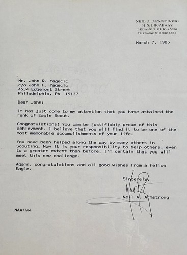 Neil armstrong typed signed - neil,