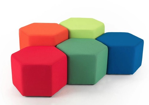 Hexagon soft seating grey - hexagon,