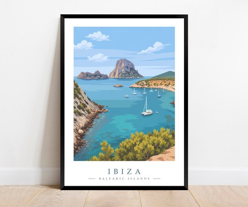 Ibiza travel poster - poster, print