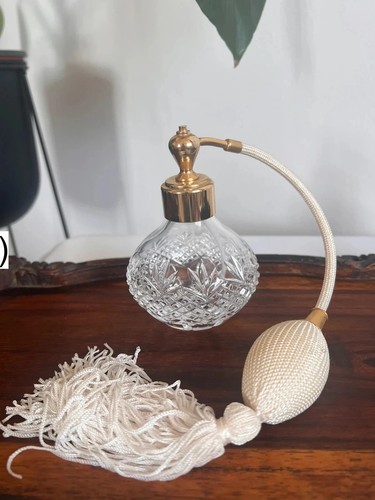Vtg cut glass perfume - cut,