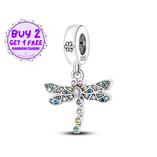 Dragonfly dangle charm - dragonfly,