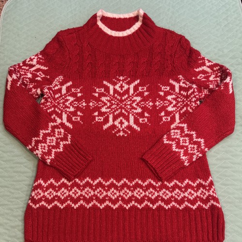 Talbots red white - white, snowflake