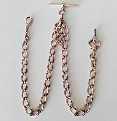 Antique 18ct albert - antique,