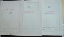 3 x 1950s SAAB AIRCRAFT SALES LEAFLETS SCANDIA AIRLINER & SAFIR TRAINER