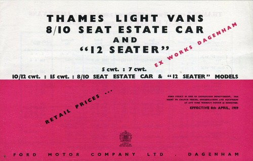 Ford thames light vans - ford, vans,