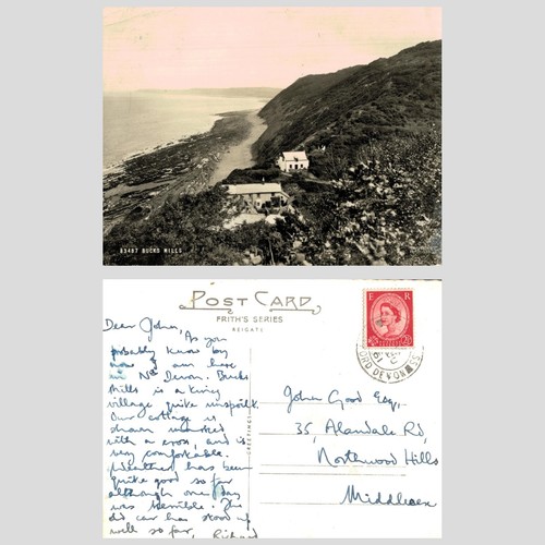Vintage postcard bucks mills - postcard,
