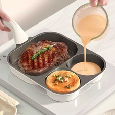 3/4 Grid Titanium Omelette Pan
