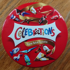Celebrations tin empty small 13cm airport excellent condition