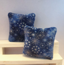 2x SNOWFLAKES plush velvet