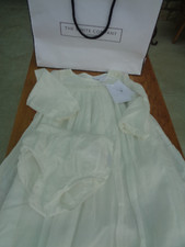 The Little White Company Porcelain 100% Cotton Christening Gown Dress 6-12m
