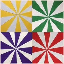 HANDMADE FABRIC BUNTING.SOLD BY THE METER.CHOICE OF COLOUR WITH WHITE