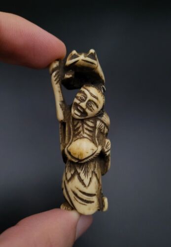 Netsuke sennin toad range - sennin,