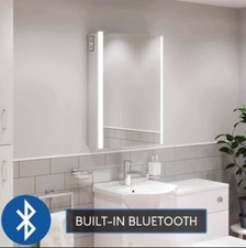 Artis Leve LED Aluminium Mirror Cabinet with Bluetooth Speakers - 700x500mm