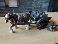 Vintage Shire Horse and Barrel
