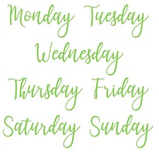 Days week vinyl sticker - 7,