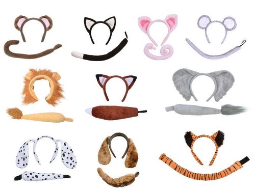 Animal ears tail set - set, fancy
