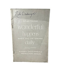 1957 Niagara Cyclo-Massage Instruction Manual For All Styles Illustrated Vintage