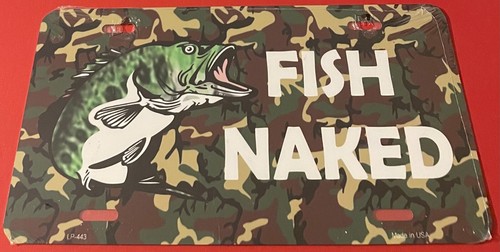 Fish naked novelty license - fish,