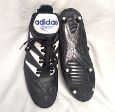 Vintage Adidas Questra1995 Shoe Mens Soccer Black Leather Size 12.5 US