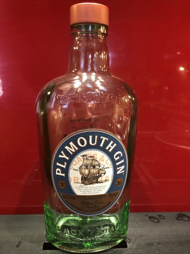 Plymouth gin bottle - gin,