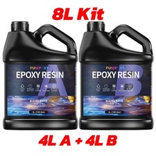 Food Safe Epoxy Resin Crystal Clear Art Craft Fast Cure 500ML/1L/2L/4L/8L Kit