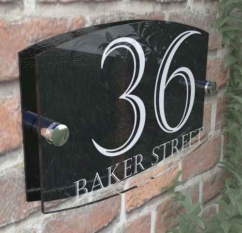 Contemporary house sign plaque - sign,