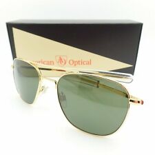 AO American Optical Original Pilot 23k Gold Green Lens Options New Sunglasses