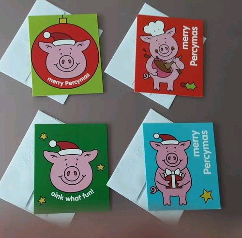 Percy pig mini christmas - percy, cards