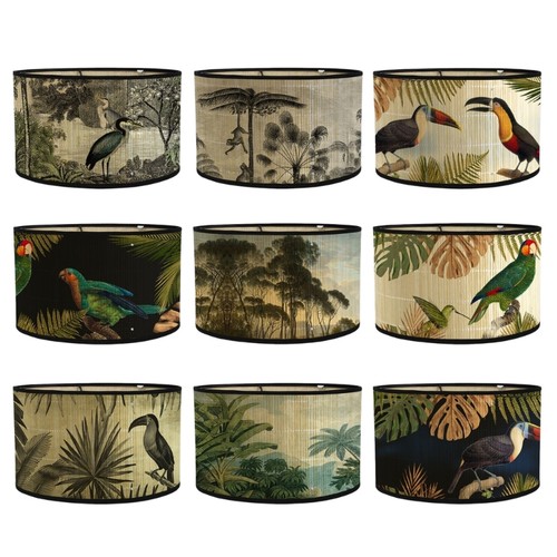 Vintage drum lampshade printed - vintage,