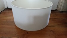 White  Fabric Drum Lamp Shade