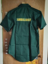 Ambulance shirt - green - S / 38 - with Surrey Ambulance Service embroidery