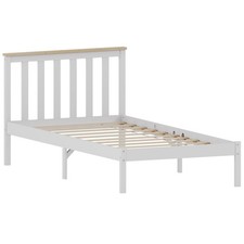 Wood Bed Milan Single Double King Size 3ft 4ft6 5ft Frame Mattress White Pine