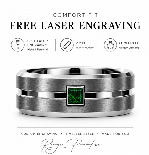Men tungsten carbide ring - men's,