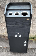 D.I.R black hairdressers nail bar portable work station pull out bottle holders